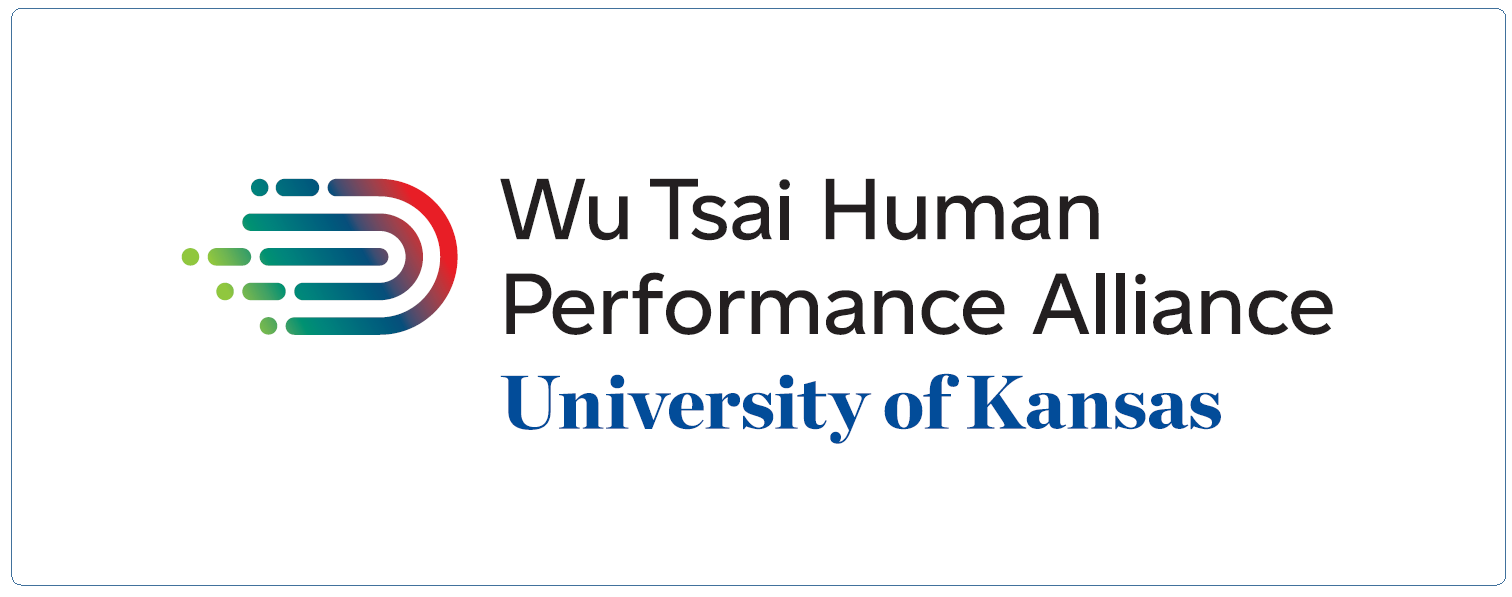 Wu Tsai Human Performance Alliance - University of Kansas logo with decorative design left-aligned