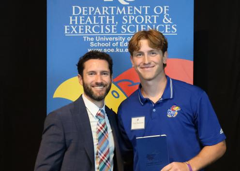 Evan Bannister receives Patricia Vigorita Physical Education Scholarship
