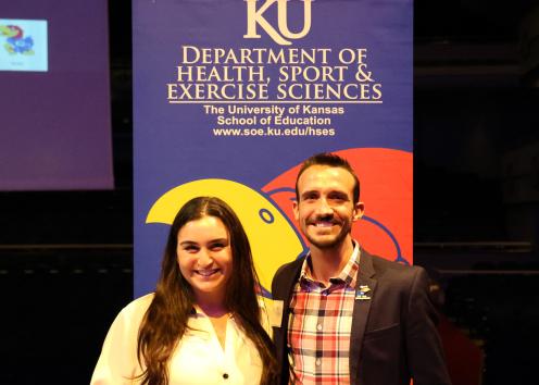 Ella Zeff 2024 Larry Heeb Recreation Honor Award with Dr. Austin Bogina