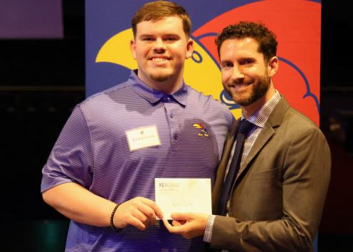 Kaden Coon 2024 Earl Falkenstien Memorial Award with Dr. Ken Murfay