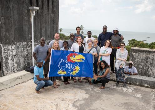 Students visit Kaole ruins, Bagamoyo Stone Town. with ColLAB an international, interdisciplinary, experiential-learning, research program that provides a framework for a diverse group of KU researchers